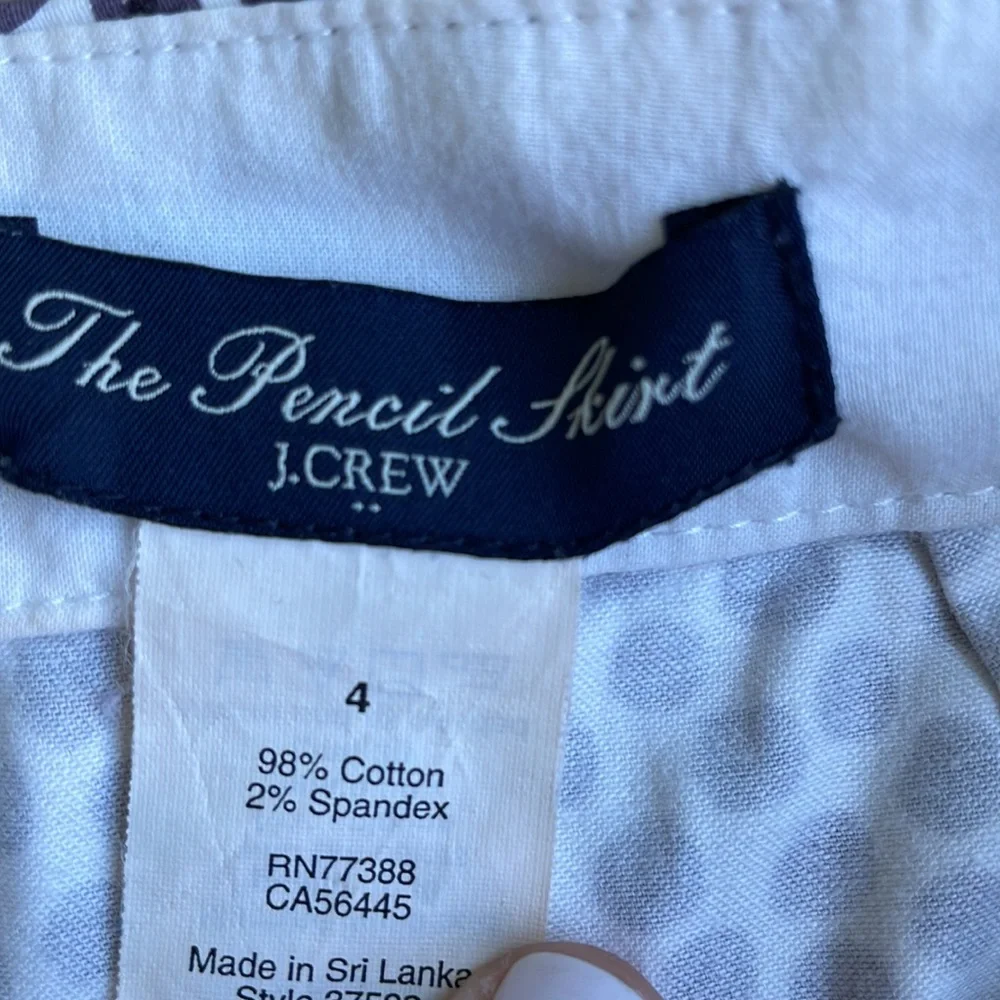 J.Crew The Pencil Black and White Dot Skirt - Size 4